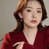 Pendientes de Corazón con Esmalte Rojo Goteante para Otoño e Invierno para Mujer, Lujo Accesible Diseño de Nicho, Moda de Gama Alta Elegantes, Pendientes Festivos Versátiles