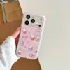 Funda con soporte rosa de fresa Miffy para Apple 17Promax, adecuada para 16Promax, doble capa 15pro18pro