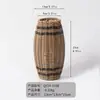 Vaso de Plástico Imitação de Rattan, Enfeites Trançados à Mão, Garrafa de Armazenamento para Decoração de Mesa, Vaso Criativo para Arranjo de Flores, Acessórios para Casa