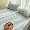 Sábana Bajera Ajustable de Algodón Lavado de Color Sólido Pieza Única Dormitorio de Estudiantes Individual Cubrecama Individual Grueso Protector de Colchón Simmons