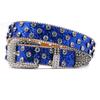 Cinturón ancho con incrustaciones de diamantes de imitación para mujer, estilo punk, estilo callejero, estilo europeo y americano, estilo no convencional.