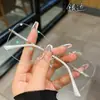 Nuevas gafas para presbicia sin montura anti-luz azul para mujer, gafas de moda de corte moderno para personas mayores, populares en TikTok, gafas para presbicia con incrustaciones de diamante