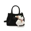 Nuevo Estilo Primavera y Verano Fresco y Elegante Moda Coreana Bolso de Mano Cesta de Mimbre Bolso Cruzado Versátil de Nicho para Viajes y Uso Diario para Mujeres