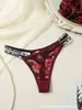 Ropa interior sexy de malla floral transpirable ultradelgada para mujer, de comercio exterior europeo y americano transfronterizo, pura deseo, de cintura media, transpirable