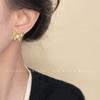 Pendientes de flores tridimensionales retro franceses para mujer, de alta gama, con circonitas de estilo industrial pesado, elegantes y de lujo, con un toque distintivo de nicho.