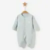 Mono para bebé para primavera, otoño e invierno, capa base cálida de algodón puro para recién nacido, pijama de invierno, conjunto de mameluco unisex, ropa para bebé