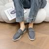 Zapatos Casuales Golden Step para Mujer, Nuevos de Primavera y Otoño, Estilo Británico Perezoso Slip-on con Hebilla Metálica, Planos Cómodos, Tipo Frijol