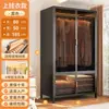 Armario de Acero para Dormitorio, Uso Doméstico, Viviendas de Alquiler, Montaje Sencillo Armario Combinado de Metal, Vestidor, Gabinete de Almacenamiento