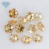 Huagang gema pentagonal flor de ameixa champanhe zircão pedra nua artificial pedra branca CZ nail art imitação de jóias de diamante atacado