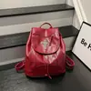 Mochila Estilosa Simples Cor Sólida Moda Casual Fofa para Ir ao Trabalho Compras Design Personalidade Balde Mochila de Duas Alças