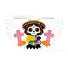 Capa Infantil Personalizada de Fábrica com Tema do Dia dos Mortos Mexicano e Estampas de Caveiras para Apresentações em Festivais Infantis