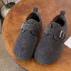 Nuevos Zapatos Birkenstock Casuales Retro con Forro de Felpa Cálido para Mujer, Otoño e Invierno 2026, Zapatos Planos Versátiles sin Cordones de Punta Redonda
