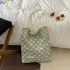 Bolsa de Compras de Hombro Único Delgada de Verano Estilo Coreano Ins Nueva Perezosa Dulce Cuadros Casual para el Trabajo Bolso Tote para Mujer