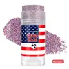 Bestseller transfronterizo: Lentejuelas de alto brillo para el cuerpo del Día de la Independencia, maquillaje facial festivo de carnaval, maquillaje de alto brillo de estrella de cinco puntas