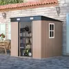 Galpão de Armazenamento de Ferramentas para Jardim Externo, Área de Serviço Externa, Casa Modular para Telhado, Casa Móvel Destacável, Fácil de Montar