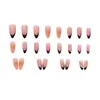 Unhas Postiças Francesas Amêndoa Rosa Nude para o Dia a Dia Magic 24 Peças Unhas Usáveis Unhas Postiças