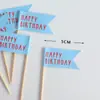 Conejo Azul Decoración de Mesa de Postres Inserto para Pastel Luna Llena del Bebé Cumpleaños 100 Pegatina para Empujar Pudín