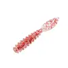 Cebo Luminoso para Pesca de Raíz con Larvas de Cola de Hoja, Anzuelo Micro para Pesca de Raíz, Cebo Blando Flotante con Cola de Cuchillo Rosca, Gusano Blando Negro Dinámico para Pesca con Cola en T