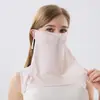 Máscara Protetora Solar Huaye de Nova Seda com 42 Agulhas, Lado Duplo, Proteção para o Pescoço, Máscara Respirável, Protetor Solar ao Ar Livre 100% Seda de Amora para Mulheres