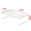 Clip Divisor de Estante de Refrigerador de Cocina Estante de Almacenamiento Interno Compartimento Divisor Divisor de Cajón Integrado Apilamiento de Combinación Libre