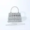 Bolso cruzado para mujer, casual y versátil, elegante bolso cuadrado pequeño con incrustaciones de diamantes, adecuado para ir al trabajo y el uso diario