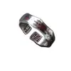 Anillo de plata de ley S925 del Dios de la Riqueza de las Cinco Direcciones Taoísta, joyería metafísica y de energía de cinabrio estilo chino vintage, anillo abierto simple
