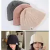 Gorro de lana para mujer, estilo coreano, para otoño e invierno, moderno, combinable con todo, cálido, con protección para las orejas, de punto, para hombre y mujer.