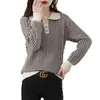 Top de punto para mujer con cuello polo de tres botones, transfronterizo, simple y elegante, corte ajustado, versátil para ir al trabajo, color liso, transpirable y casual