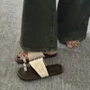 Chanclas de Verano Casual para Mujer Estilo Vacacional con Accesorios Únicos de Anillo Metálico para Dedo del Pie