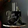 Estilo ins transfronteiriço novo FELIZ ANIVERSÁRIO plug-in para bolo de aniversário cartão lateral de acrílico para bolo