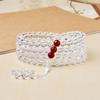 Pulseira de cristal branco por atacado de fábrica 108 contas de cristal branco contas contas pulseira multi-voltas 108 pulseira de cristal branco