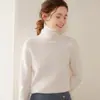 Suéter de Gola Alta Espesso de Camada Dupla ~ Pequeno Suéter de Cashmere para Bebê para Mulheres, Suéter Base de Gola Alta com Tricô Solto