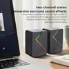 Altavoz de computadora USB con cable de escritorio para portátil luminoso de colores K2066, altavoz portátil para ventas transfronterizas