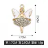 Pingente de Fada Pequena Esmaltado com Strass para Pulseira Colar Acessórios de Joias Lote Misto Disponível Venda Direta da Fábrica Transfronteiriço