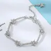 Pulsera interestelar Panjia Tianzhi nueva aleación pulsera de estrella de cinco puntas pulsera pavimentada con diamantes pulsera joyería en stock al por mayor