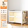 Estantería de acero con puertas, librero, estante de almacenamiento multicapa para niños, gabinete de almacenamiento para sala de estar, gabinete de almacenamiento a prueba de polvo de hierro forjado montado en la pared
