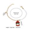 Pulsera navideña transfronteriza de Amazon, nueva pulsera navideña de aleación con árbol de Navidad, muñeco de nieve antiguo, alce, copo de nieve y campana.