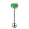 Nuevos Anillos de Lengua con Bola Blancos y Negros para Comercio Electrónico Transfronterizo, Joyería de Acero Inoxidable para Piercings, Venta al por Mayor desde Fabricante, en Stock