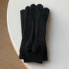 Guantes de Lana Tejida de Cinco Dedos con Lazo Táctiles para Dedos Corea del Sur Ins Lindos para Mujer