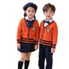 Roupas de jardim de infância primavera e outono uniforme escolar para alunos do ensino fundamental Suéter de outono roupas de classe Roupas de apresentação do Dia Nacional Roupas de apresentação do Festival de Ano Novo