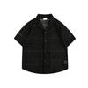 Beijie Moda Masculina Marca de Moda Americana Verão 2025 Nova Camisa de Manga Curta com Padrão Vazado Gola Cubana Camisa Masculina