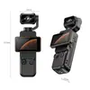 Câmera de ação com gimbal transfronteiriça com WiFi, tela giratória, câmera de lente, câmera de mão anti-tremor para gravação de Vlog