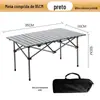Mesa dobrável de aço inoxidável espessada Bancada de cozinha Bancada de viagem portátil ao ar livre Mesa de churrasco de console especial