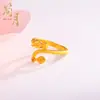 Anillo Sencillo Arena Lunar Cola de Dragón Dorado Abierto Ajustable Año del Dragón Zodiaco Anillo Dinámico Nuevo Anillo Retro Chino