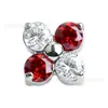Fabricante de Joias para Piercing Atacado Zircônia F136 Liga de Titânio Trevo de Quatro Folhas Cabeças de Joias Peças de Reposição para Piercings de Orelha, Lábio e Nariz