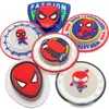 Muestra en Stock Accesorios de Ropa Infantil Etiqueta de Silicona Cool de Spider-Man que se Ilumina Sello de Silicona Lavable
