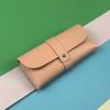 Estuche Negro de Cuero para Gafas con Broche de Presión de PVC, Bolsa Suave para Gafas de Sol, Estuche para Gafas de Sol, Bolsa para Gafas con Logo, Almacenamiento Portátil