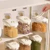 Pote de Armazenamento de Cinco Grãos e Grãos Diversos Balde de Arroz Pote de Armazenamento de Chá e Frutas Secas Pote de Armazenamento de Cozinha Pote de Plástico Selado à Prova de Umidade