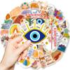 50 Pegatinas Graffiti Serie Boya Arcoíris Ojos Divertidos Creativas Foco Arcoíris Decorativas Impermeables Transfronterizas