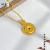Colar com Fivela da Paz Ruyi Estilo Antigo Novo Estilo Chinês Tendência Nacional Pingente Redondo Design com Zircônia Microincrustada Corrente para Clavícula Presente para Namorada